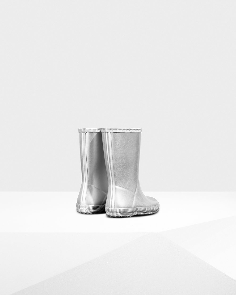 Hunter Original First Classic Metallic Rain Boots - Online Kids Silver - MQCRWG173